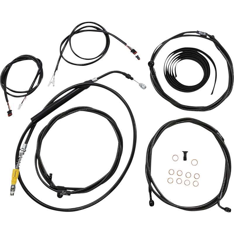 HANDLEBAR CABLE KIT 15" - 17" PLUG AND PLAY WIRING MIDNIGHT