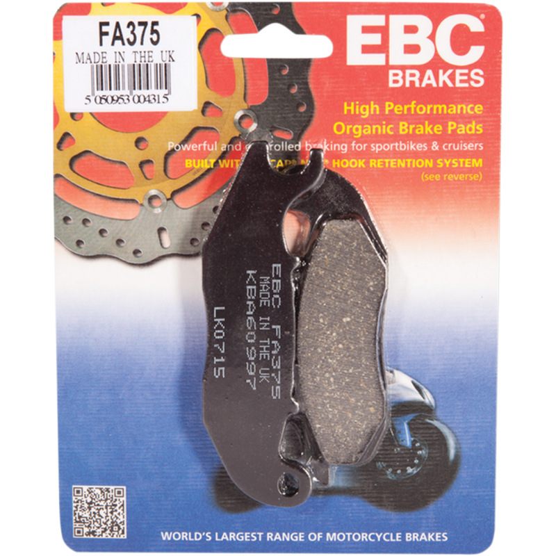 FA375 ORGANIC SERIES BRAKE PAD SET EBC