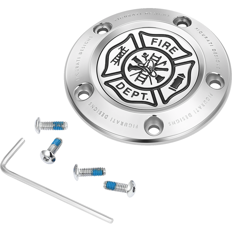 TIMING COVER SILVER WITH MALTESE CROSS-FIRE, 5-HOLE