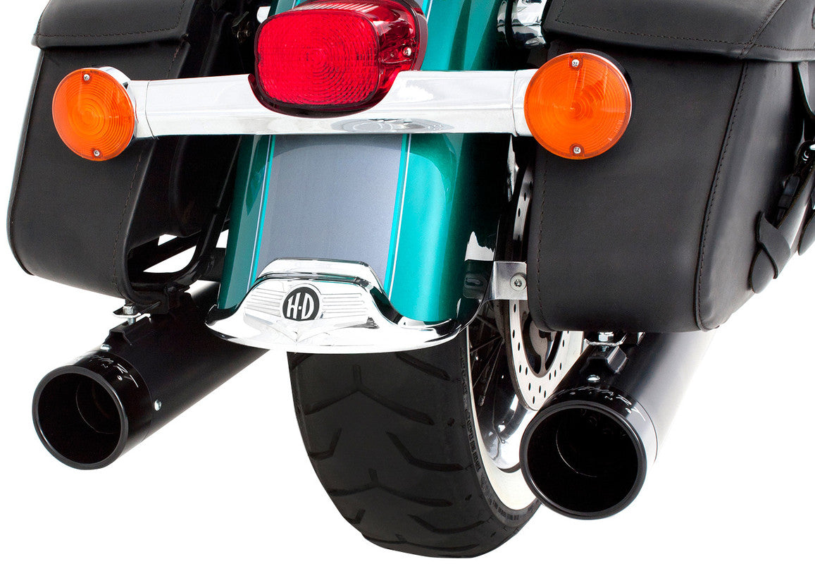 95-08 FLH TRUE DUALS 4" BLK W/BLK TIPS