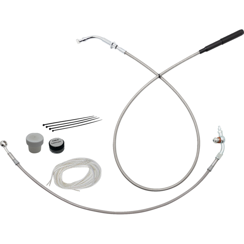 EZ Install Kit - 14" Handlebars -Upper Clutch-Braided SS/CHR