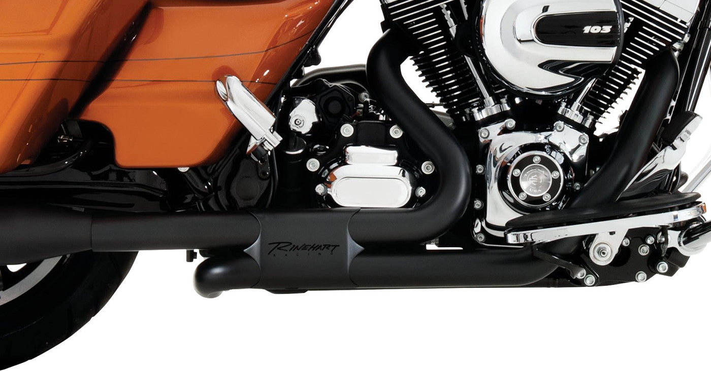 09-16 FLH SLIMLINE DUALS HEADER KIT BLACK