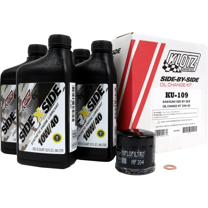 KLOTZ OIL 10W40 KAWI OIL CHNG KIT