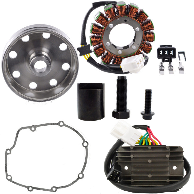 IMPROVED STATOR + KOKUSAN FLYWHEEL + VOLTAGE REGULATOR + PULLER UPGRADE (APRILIA)