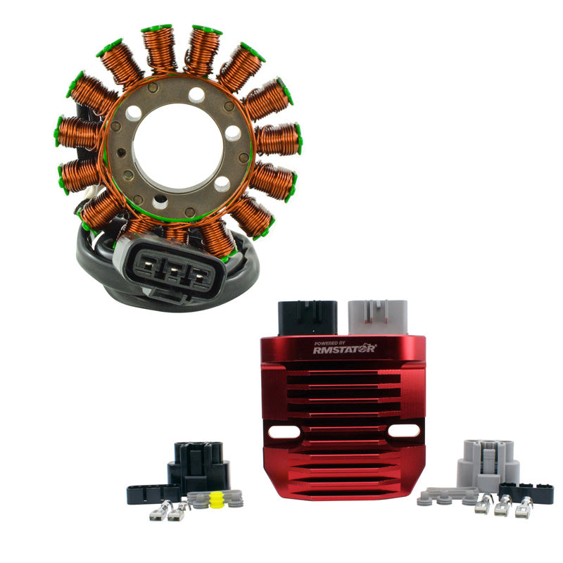 KIT STATOR + MACHINED ALUMINUM VOLTAGE REGULATOR RECTIFIER (BMW)