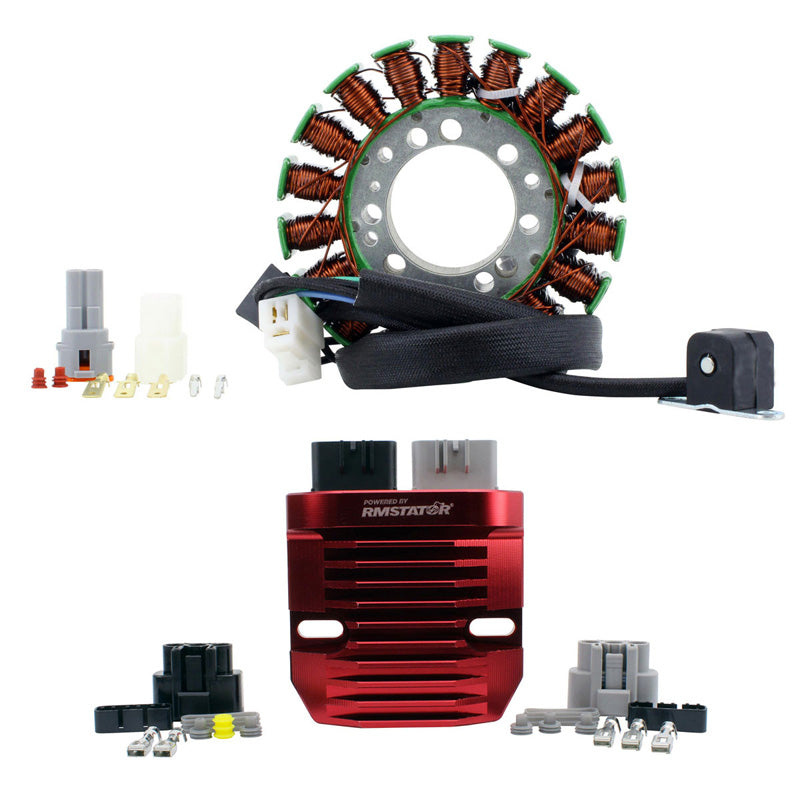 KIT STATOR + RED ALUMINUM MOSFET REGULATOR (TRIUMPH)