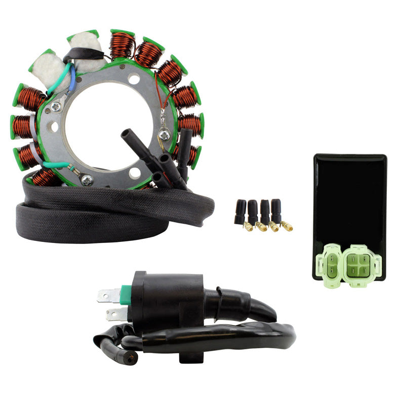 KIT HIGH OUTPUT STATOR 200W + PEAKRPM CDI BOX + EXTERNAL IGNITION COIL (HONDA)