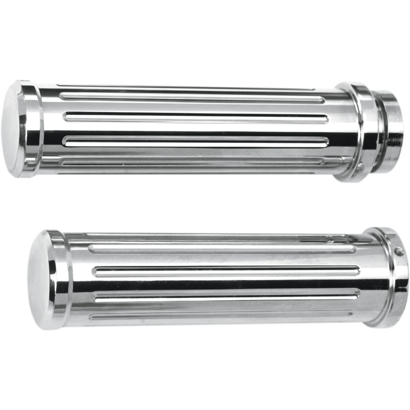 BALL MILLED BILLET GRIPS CHROME
