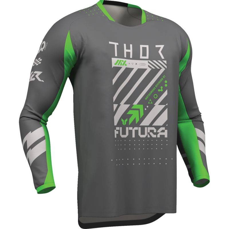 LAUNCHMODE FUTURA JERSEY CHAR/GRN LG