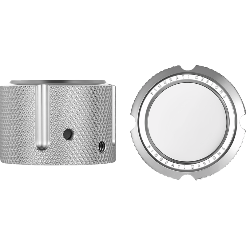 FRONT AXLE NUT COVERS PLAIN IN SILVER