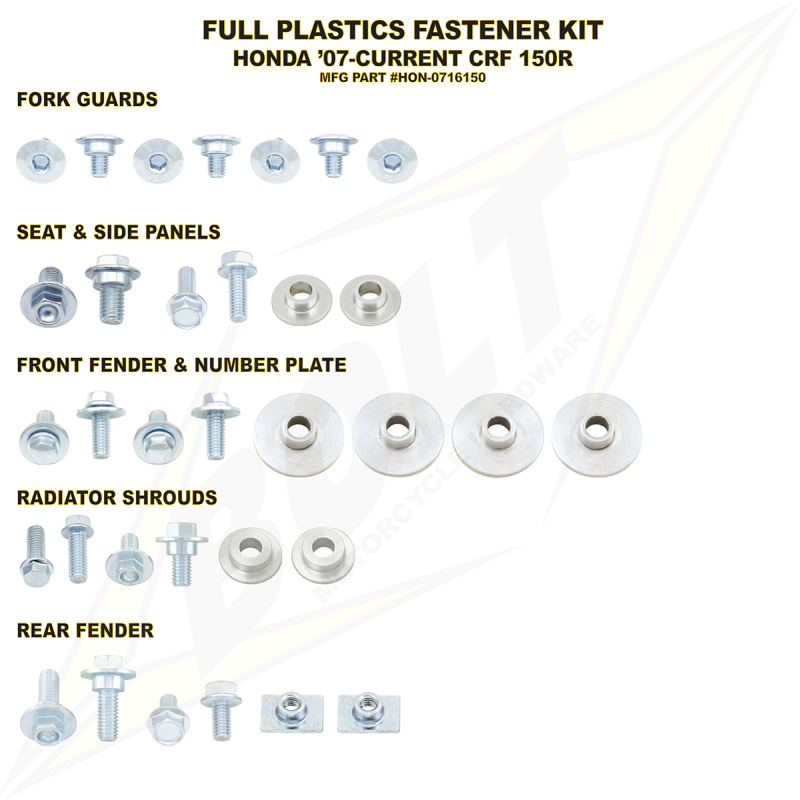 Honda Full Plastics Fastener (Kt)