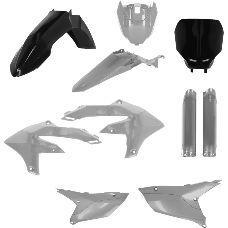 Plastic Kit-FULL-blk/grey - YZ250F:24-24,YZ450F/FX:23-24