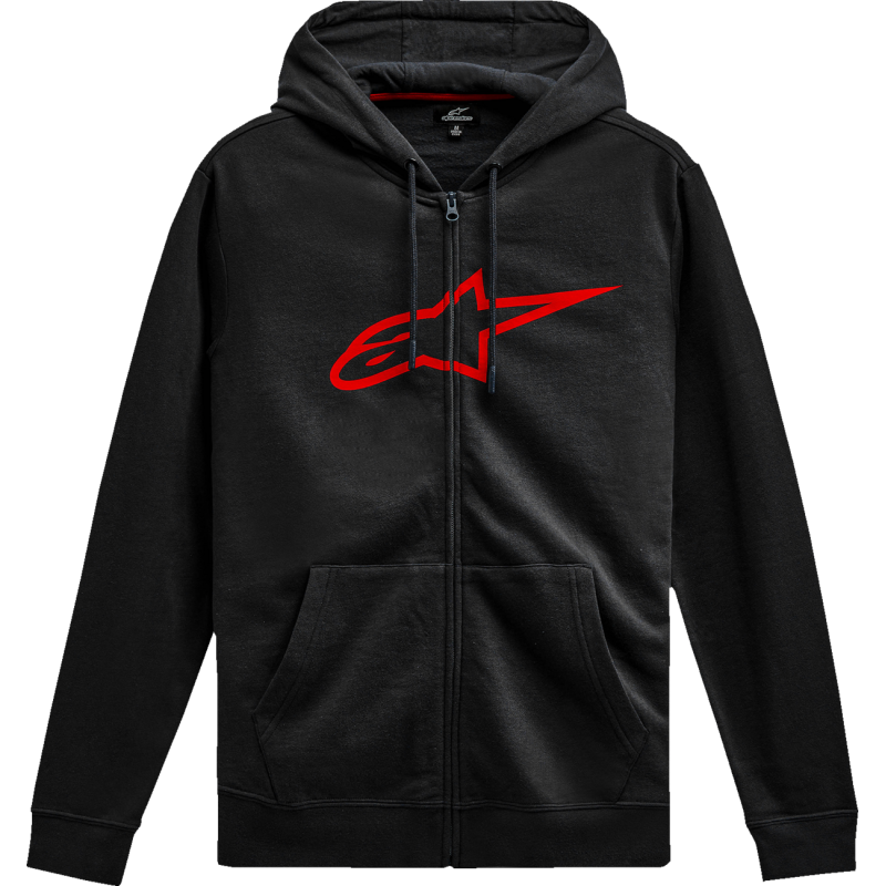 HOODIE AGELESS V3 ZIP BLK/RED2X