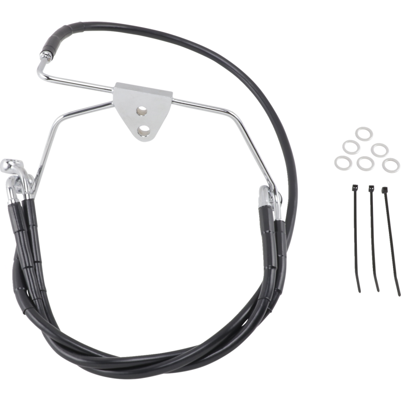 96-07 FLHT/X +6BLK FRT BRK LINE KIT