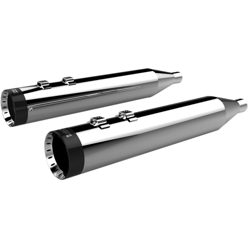 4.5" PERFORMANCE CHROME MUFFLERS W/TURBINE BILLET TIPS