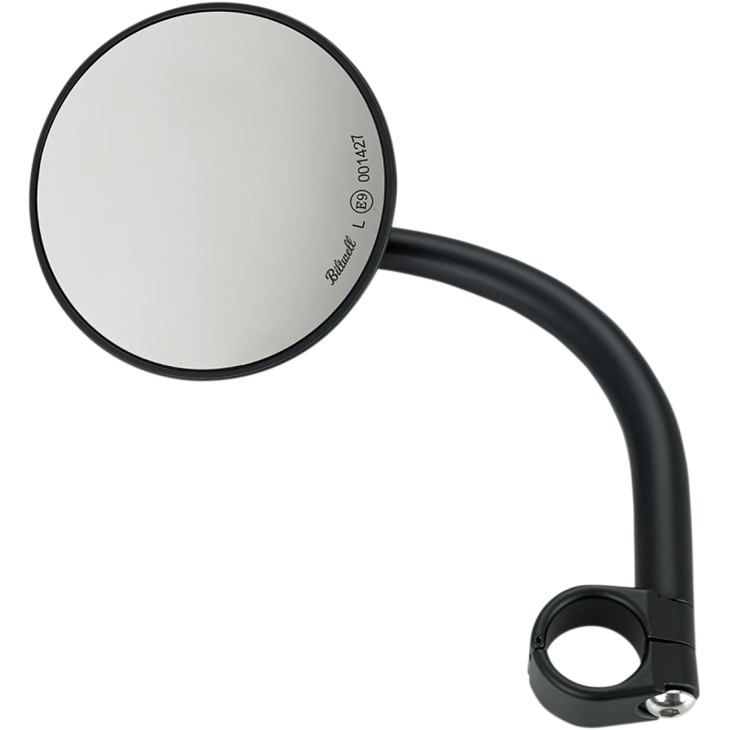 MIRROR LG RND W/MNT 1" BK