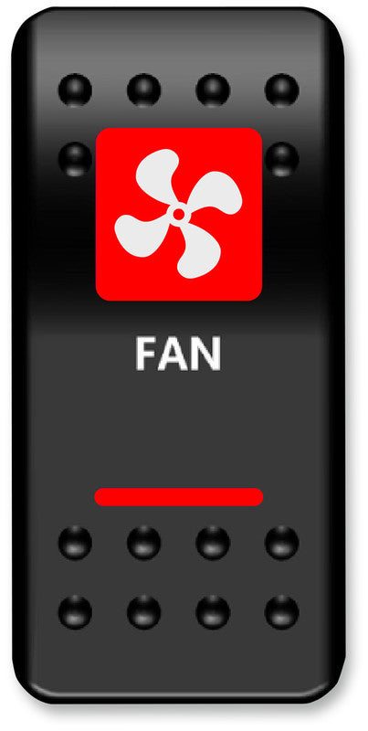 MOOSE BRANDED FAN SWITCH WITH RED LED