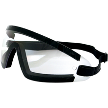 Wrap Around Black Frame Clear Lens