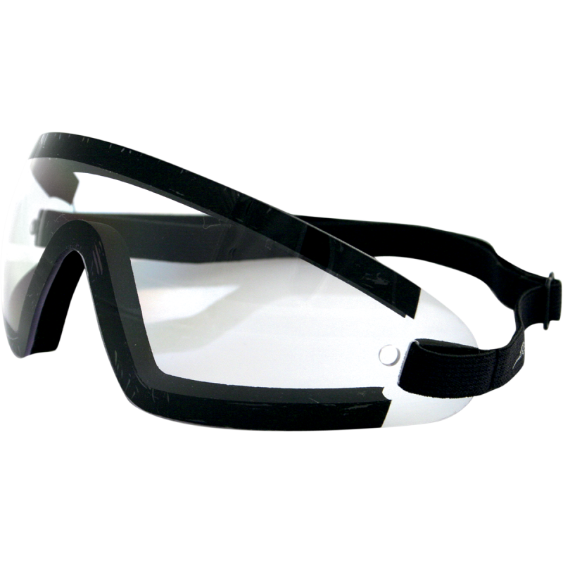 Wrap Around Black Frame Clear Lens
