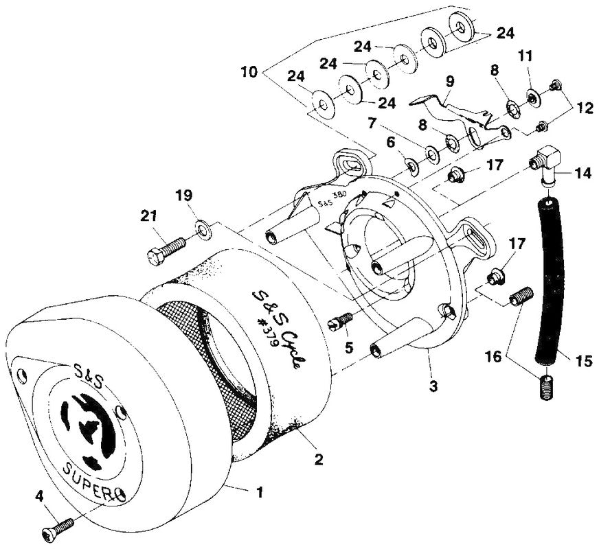 A/C BACKING PLATE PRE EVO E/G CARBS