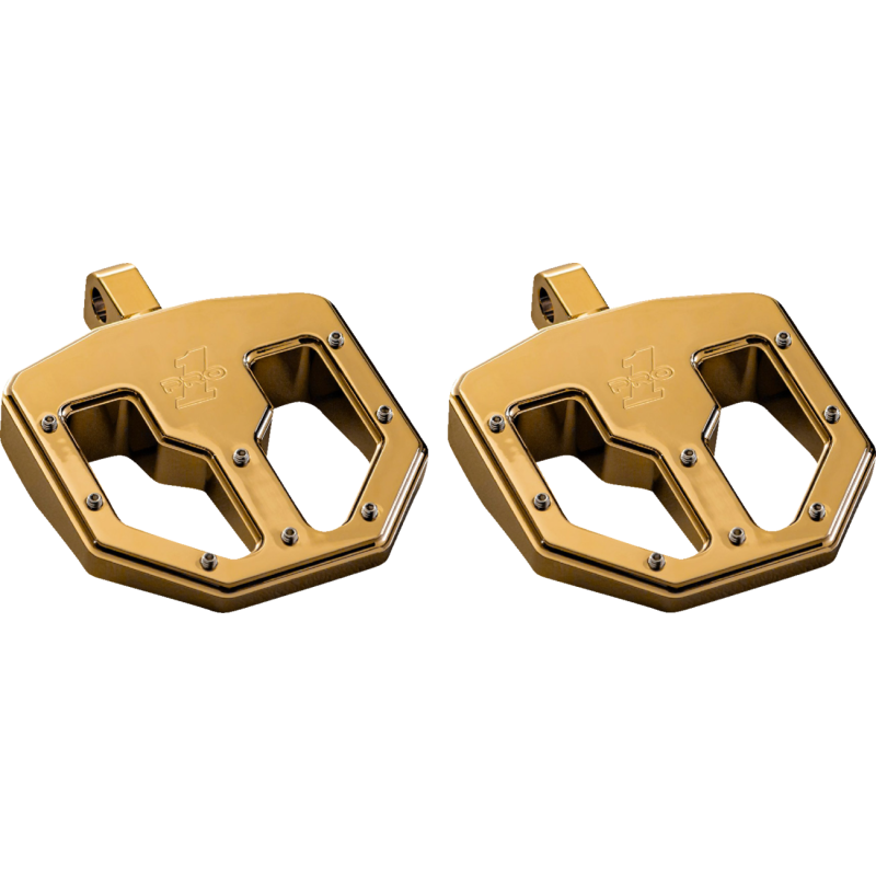 Pro Peg, BMX V1, Billet Mini Floorboards, Gold TIN Coated