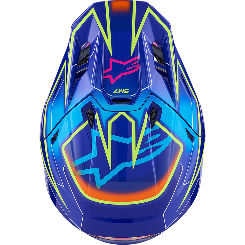HELMET SM7 CAST BLU/YL/PINK M