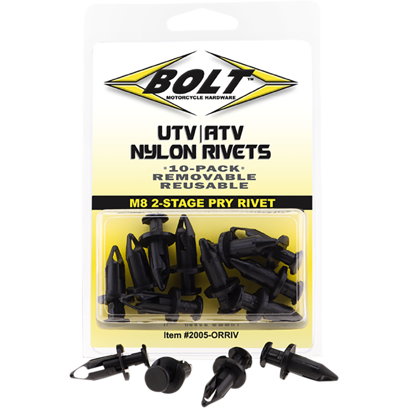 (10) M8 Nylon Pry Rivets (10Pk)