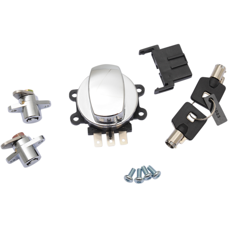 98-13 FLHR SWITCH IGN W/SB LOCKS CHR
