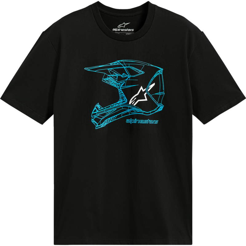 TEE MX HELMET BLACK/BLUE M