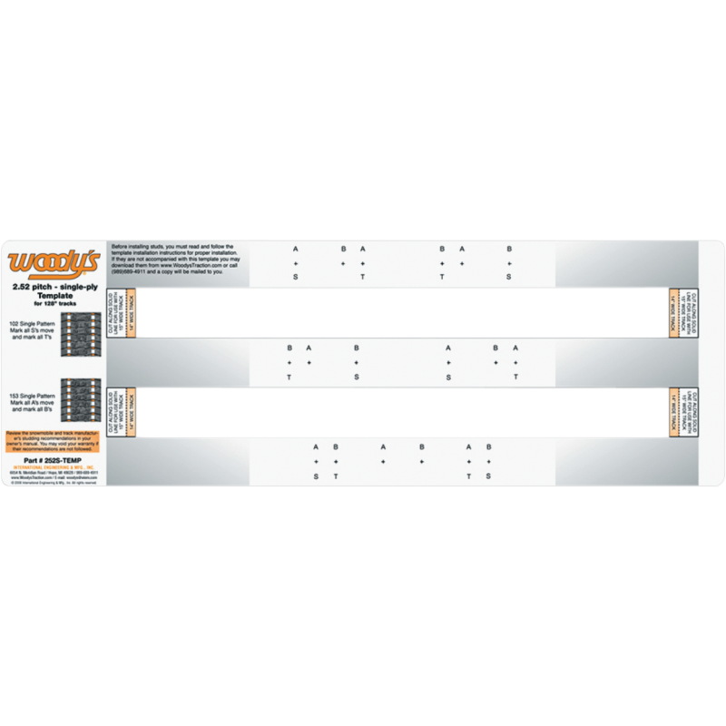 WOODY'S STUD TEMPLATES
