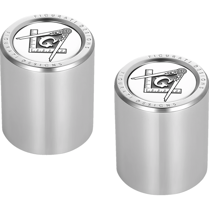 ND MAG DOCKING COVERS SILVER WITH MASONIC-27.2X32mm