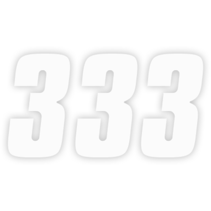 FACTORY 7" NUMBER WHITE #3