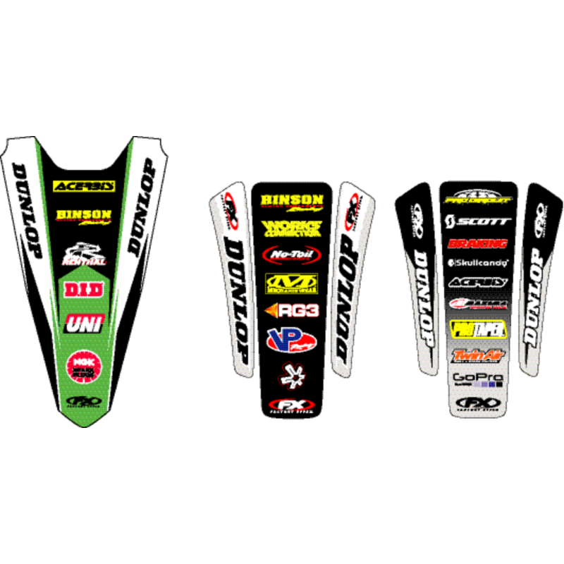 90-13 KX80/85/100 REAR FENDER DECAL KIT (16)