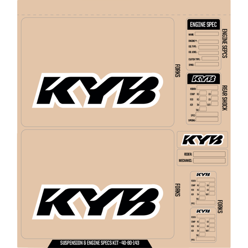 DCOR KYB DECAL KIT BK