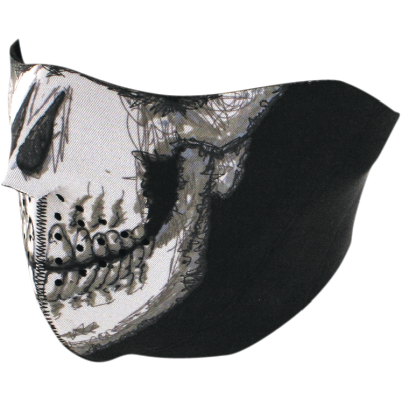SKULL FACE NEOPRENE 1/2 FACE MASK