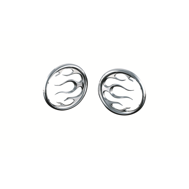 99-13 FLHT FLAME SPEAKER GRILLES PR PN 3788