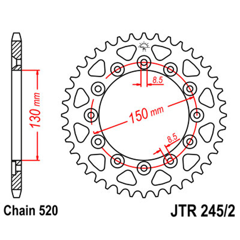 SPROCKET REAR 520 43T