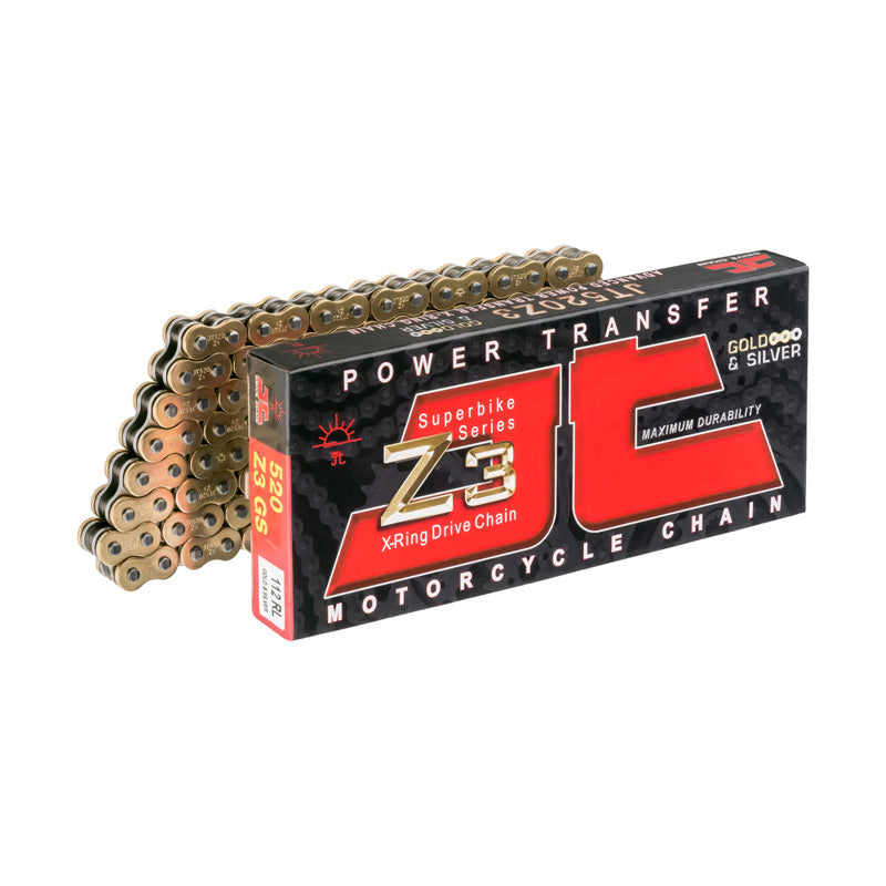 520Z3 CHAIN 120L X-RING SUPER HEAVY DUTY (GOLD/SILVER)