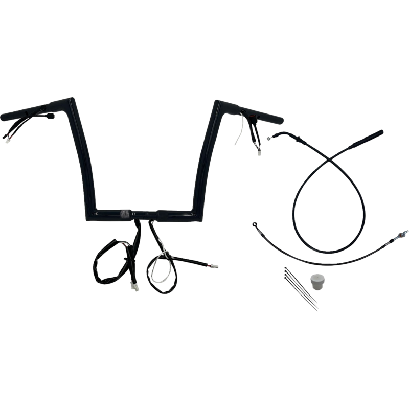 1-1/4" EZ Install Flat Top Handlebar - 12" - BLK