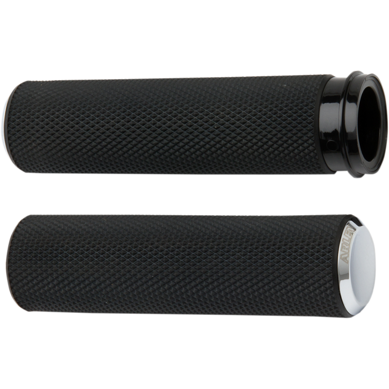 GRIPS KNURLED RUBBER CBL CHR