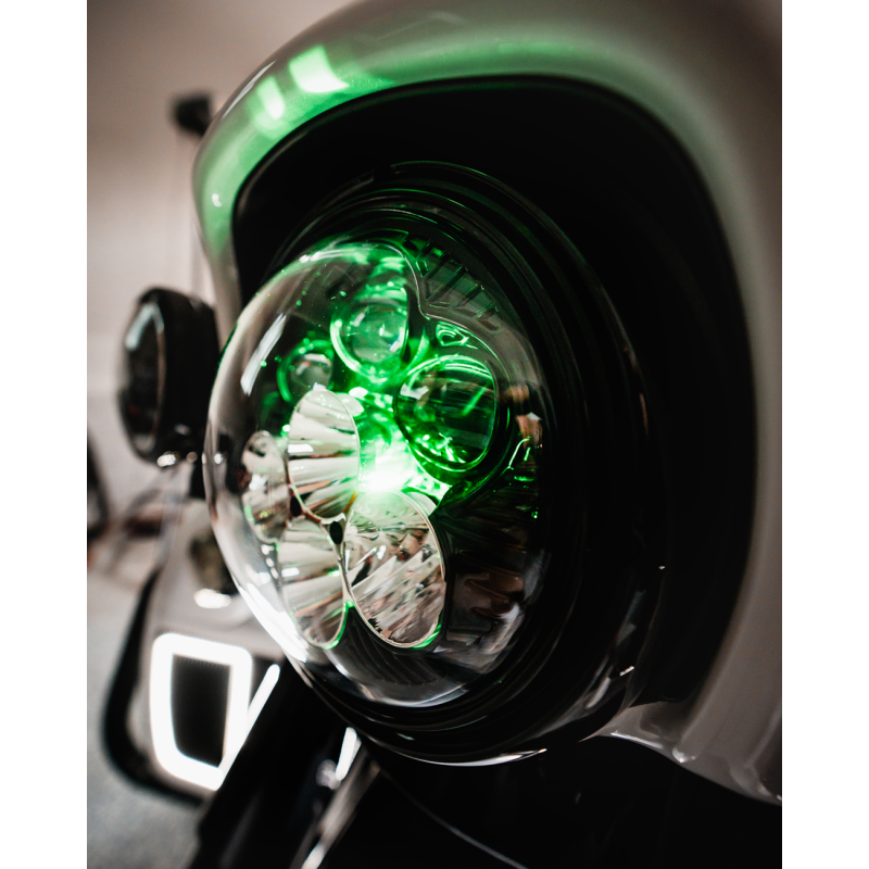 HEADLIGHT SHARK DEAMON 7" LED COLOR CHANGING
