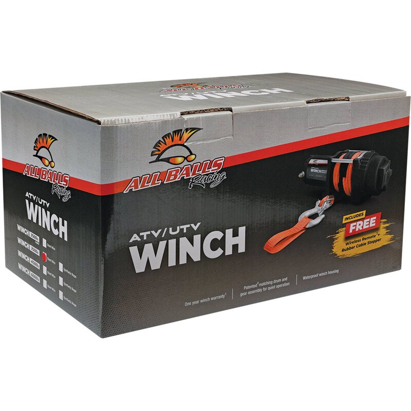 ALL BALLS WINCH 3500LB 4 BLT WIRE