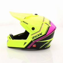 ZOX RAGE RIGID MOTOCROSS HELMET (NEON YLW/PK)