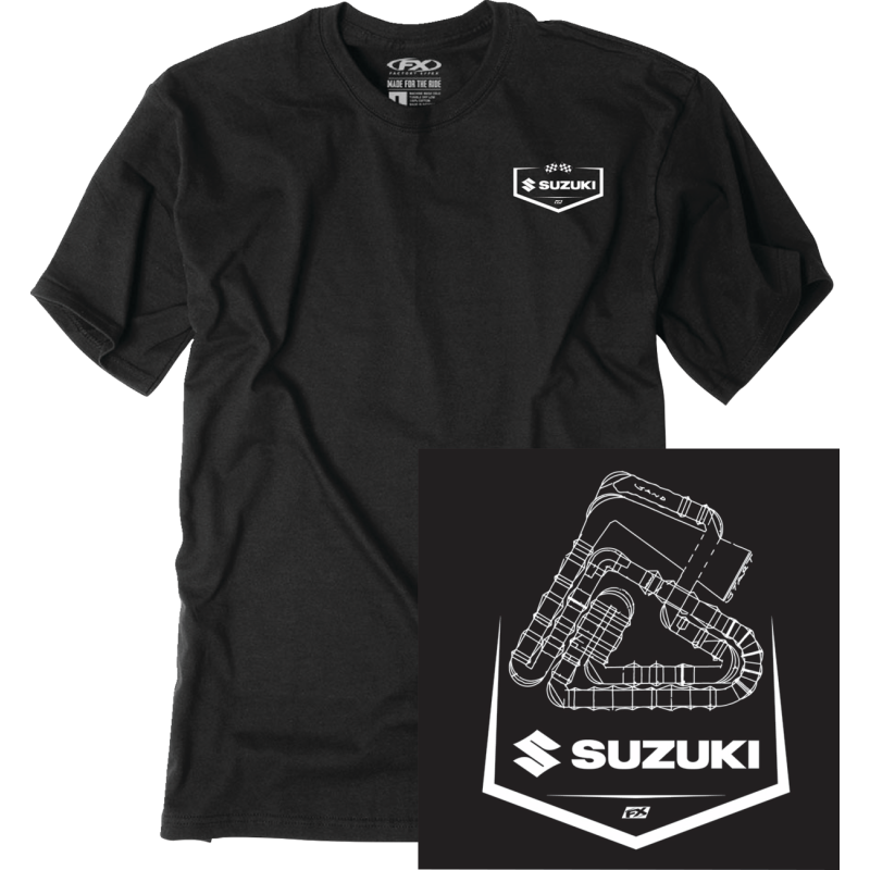 TEE SUZUKI TRACK BK LG