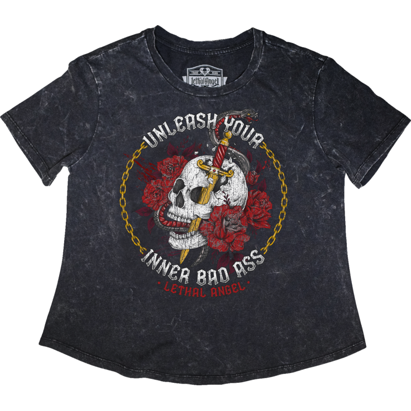 TEE UNLEASHED SKULL GY MD