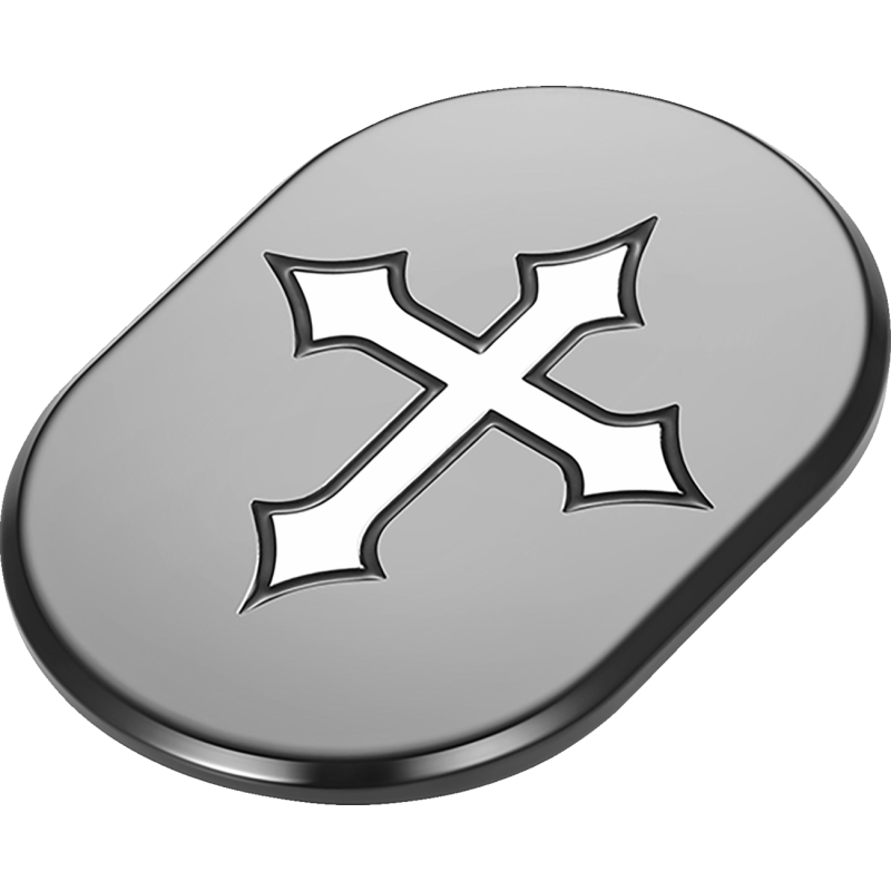 BACK FENDER COVER BLACK WITH MALTESE CROSS-RIGHT