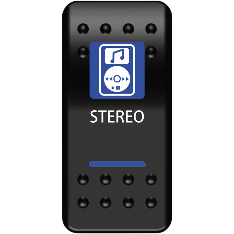 MOOSE BRANDED STEREO SWITCH WITH BLUE LED