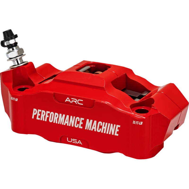 125 X 4, RACE SERIES RADIAL MOUNT CALIPER, LEFT-RED