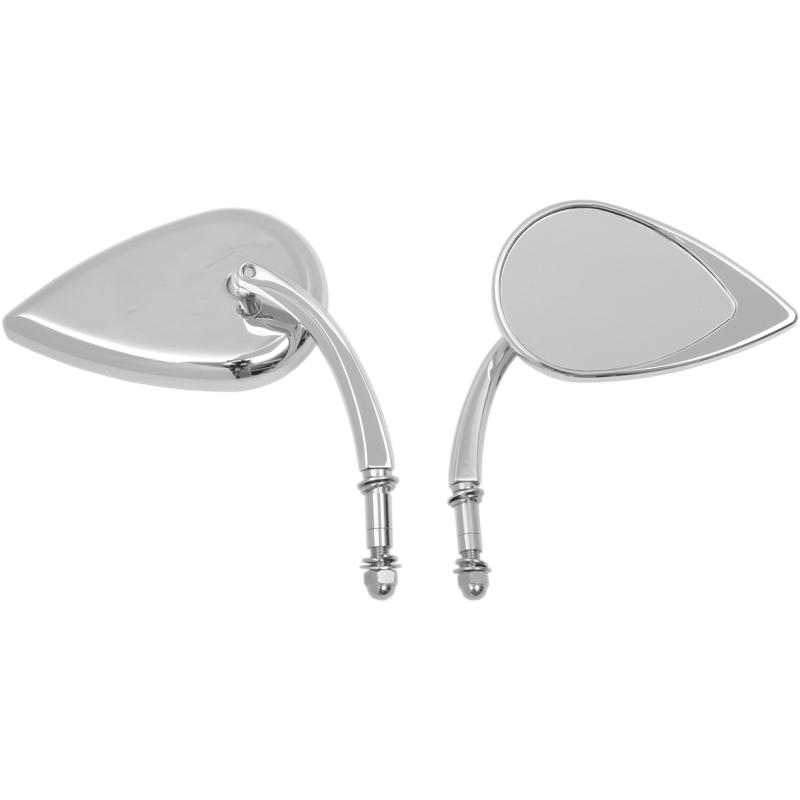 TEARDROP MIRROR CHR SHORT STEM (EA)