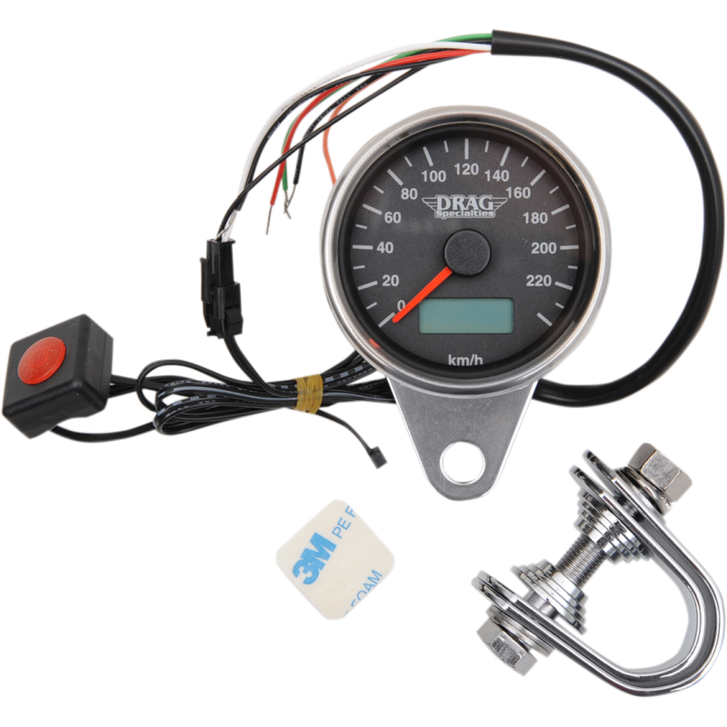 2.37" MINI SPEEDO BLK KM/H
